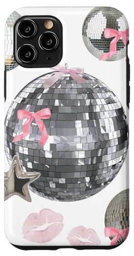 Hülle für iPhone 11 Pro Retro Discokugel rosa Schleife ästhetisch 70er 80er Jahre von Retro Disco Ball