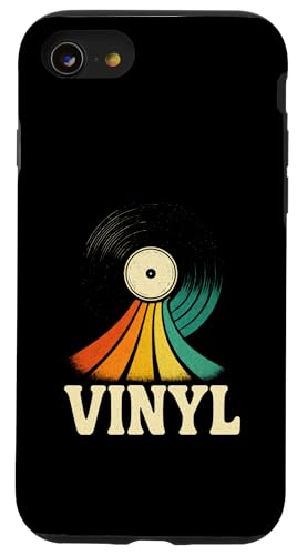 Vinyl - Vinyl Schallplatten Plattenspieler Vintage Hülle für iPhone SE (2020) / 7 / 8 von Retro Dj Musik Ep 60er 70er 80er