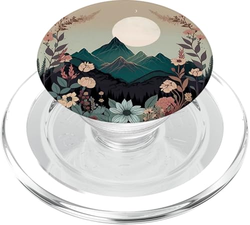 Boho Chic Floral Wreath Forest Nature Mountain Cute Pastel PopSockets PopGrip für MagSafe Boho Chic Floral Wreath Forest Nature Mountain Cute Pastel PopSockets PopGrip für MagSafe von Retro Flower Bohemian Hippie Moon Sun for Girls