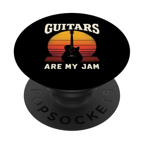 GUITARS ARE MY JAM Retro-Gitarre PopSockets Klebender PopGrip GUITARS ARE MY JAM Retro-Gitarre PopSockets Klebender PopGrip von Retro-Gitarren-Design