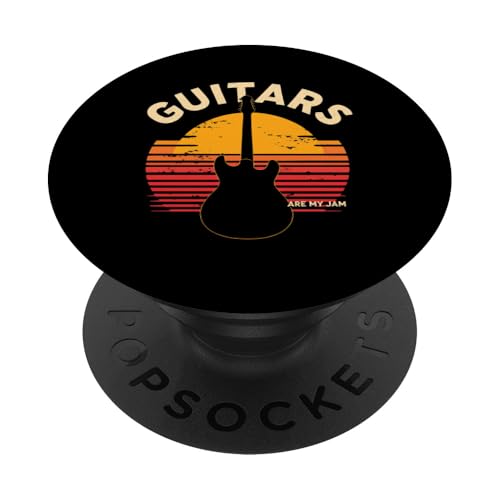 GUITARS ARE MY JAM Retro-Gitarre PopSockets Klebender PopGrip GUITARS ARE MY JAM Retro-Gitarre PopSockets Klebender PopGrip von Retro-Gitarren-Design