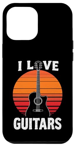 I LOVE GUITARS Retro-Gitarre Hülle für iPhone 12 Pro Max von Retro-Gitarren-Design