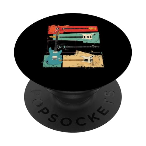 Retro-Gitarre PopSockets Klebender PopGrip Retro-Gitarre PopSockets Klebender PopGrip von Retro-Gitarren-Design