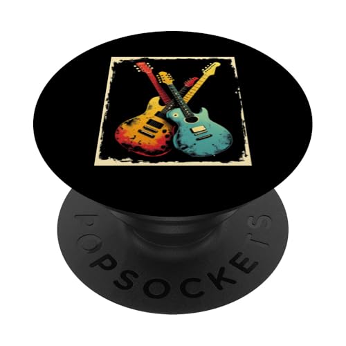 Retro-Gitarre PopSockets Klebender PopGrip Retro-Gitarre PopSockets Klebender PopGrip von Retro-Gitarren-Design