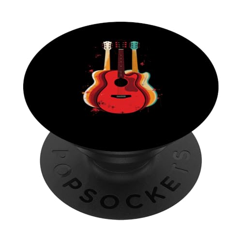 Retro-Gitarre PopSockets Klebender PopGrip Retro-Gitarre PopSockets Klebender PopGrip von Retro-Gitarren-Design