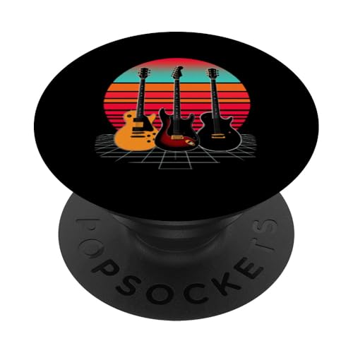 Retro-Gitarre PopSockets Klebender PopGrip Retro-Gitarre PopSockets Klebender PopGrip von Retro-Gitarren-Design