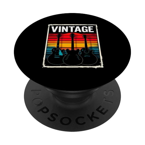 VINTAGE Retro-Gitarre PopSockets Klebender PopGrip VINTAGE Retro-Gitarre PopSockets Klebender PopGrip von Retro-Gitarren-Design
