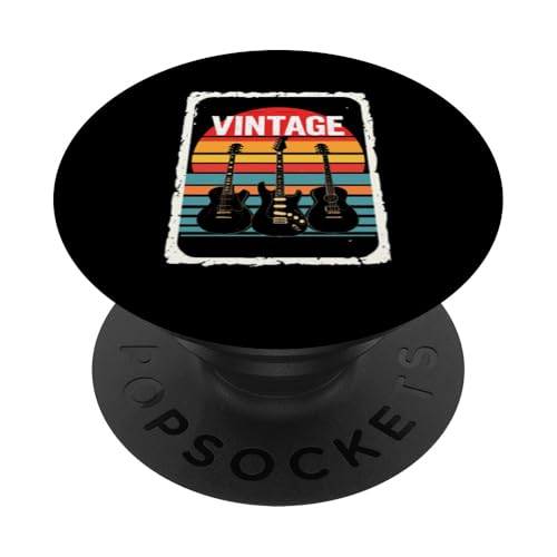 VINTAGE Retro-Gitarre PopSockets Klebender PopGrip VINTAGE Retro-Gitarre PopSockets Klebender PopGrip von Retro-Gitarren-Design