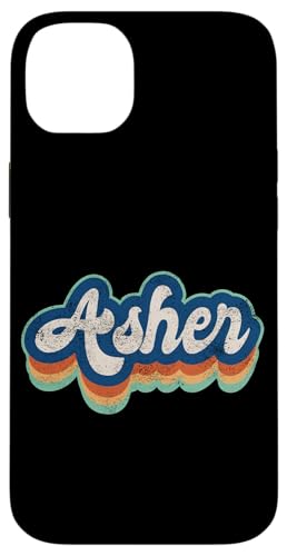 Asher Vorname Boy Vintage Style 70er 80er Jahre Personalisiert Hülle für iPhone 14 Plus Asher Vorname Boy Vintage Style 70er 80er Jahre Personalisiert Hülle für iPhone 14 Plus von Retro Groovy Name Fathers Day outfit For Men