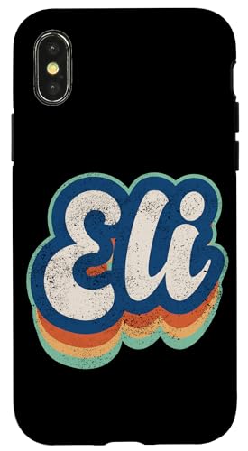 Eli Vorname Boy Vintage Style 70er 80er Jahre Personalisiert Hülle für iPhone X/XS Eli Vorname Boy Vintage Style 70er 80er Jahre Personalisiert Hülle für iPhone X/XS von Retro Groovy Name Fathers Day outfit For Men