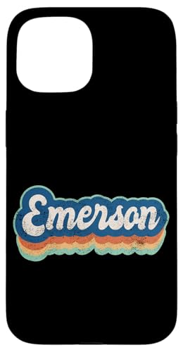Emerson Vorname Boy Vintage Style 70er 80er Jahre Personalisiert Hülle für iPhone 15 Emerson Vorname Boy Vintage Style 70er 80er Jahre Personalisiert Hülle für iPhone 15 von Retro Groovy Name Fathers Day outfit For Men