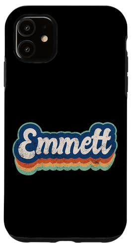 Emmett Vorname Boy Vintage Style 70er 80er Jahre Personalisiert Hülle für iPhone 11 Emmett Vorname Boy Vintage Style 70er 80er Jahre Personalisiert Hülle für iPhone 11 von Retro Groovy Name Fathers Day outfit For Men