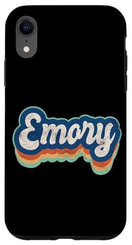 Emory Vorname Boy Vintage Style 70er 80er Jahre Personalisiert Hülle für iPhone XR Emory Vorname Boy Vintage Style 70er 80er Jahre Personalisiert Hülle für iPhone XR von Retro Groovy Name Fathers Day outfit For Men
