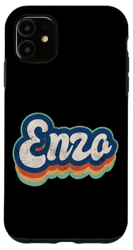 Enzo Vorname Junge Vintage Stil 70er 80er Jahre Personalisiert Hülle für iPhone 11 Enzo Vorname Junge Vintage Stil 70er 80er Jahre Personalisiert Hülle für iPhone 11 von Retro Groovy Name Fathers Day outfit For Men