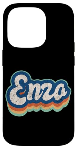 Enzo Vorname Junge Vintage Stil 70er 80er Jahre Personalisiert Hülle für iPhone 14 Pro von Retro Groovy Name Fathers Day outfit For Men