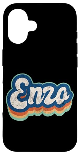 Enzo Vorname Junge Vintage Stil 70er 80er Jahre Personalisiert Hülle für iPhone 16 Enzo Vorname Junge Vintage Stil 70er 80er Jahre Personalisiert Hülle für iPhone 16 von Retro Groovy Name Fathers Day outfit For Men