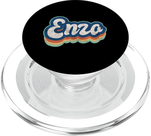 Enzo Vorname Junge Vintage Stil 70er 80er Jahre Personalisiert PopSockets PopGrip für MagSafe Enzo Vorname Junge Vintage Stil 70er 80er Jahre Personalisiert PopSockets PopGrip für MagSafe von Retro Groovy Name Fathers Day outfit For Men