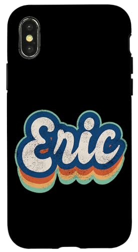 Eric Vorname Junge Vintage Stil 70er 80er Jahre Personalisiert Hülle für iPhone X/XS Eric Vorname Junge Vintage Stil 70er 80er Jahre Personalisiert Hülle für iPhone X/XS von Retro Groovy Name Fathers Day outfit For Men