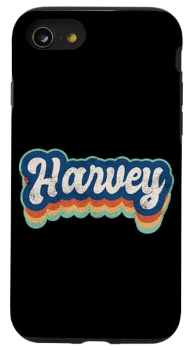 Harvey Vorname Boy Vintage Style 70er 80er Jahre Personalisiert Hülle für iPhone SE (2020) / 7 / 8 von Retro Groovy Name Fathers Day outfit For Men