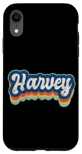 Harvey Vorname Boy Vintage Style 70er 80er Jahre Personalisiert Hülle für iPhone XR Harvey Vorname Boy Vintage Style 70er 80er Jahre Personalisiert Hülle für iPhone XR von Retro Groovy Name Fathers Day outfit For Men