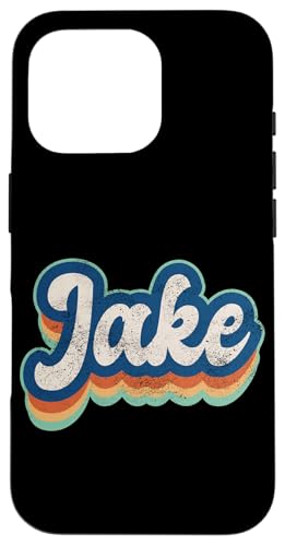 Jake Vorname Junge Vintage Stil 70er 80er Jahre Personalisiert Hülle für iPhone 16 Pro Jake Vorname Junge Vintage Stil 70er 80er Jahre Personalisiert Hülle für iPhone 16 Pro von Retro Groovy Name Fathers Day outfit For Men