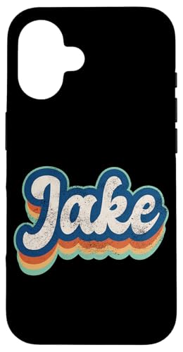 Jake Vorname Junge Vintage Stil 70er 80er Jahre Personalisiert Hülle für iPhone 16 Jake Vorname Junge Vintage Stil 70er 80er Jahre Personalisiert Hülle für iPhone 16 von Retro Groovy Name Fathers Day outfit For Men