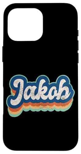Jakob Vorname Boy Vintage Style 70er 80er personalisiert Hülle für iPhone 16 Pro Max Jakob Vorname Boy Vintage Style 70er 80er personalisiert Hülle für iPhone 16 Pro Max von Retro Groovy Name Fathers Day outfit For Men