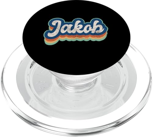 Jakob Vorname Boy Vintage Style 70er 80er personalisiert PopSockets PopGrip für MagSafe Jakob Vorname Boy Vintage Style 70er 80er personalisiert PopSockets PopGrip für MagSafe von Retro Groovy Name Fathers Day outfit For Men
