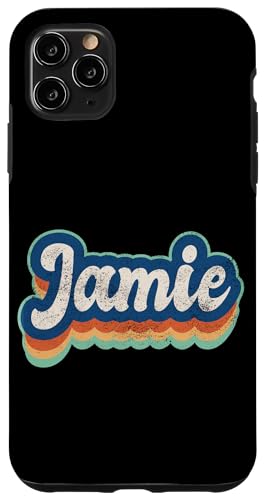Jamie Vorname Boy Vintage Style 70er 80er Jahre Personalisiert Hülle für iPhone 11 Pro Max von Retro Groovy Name Fathers Day outfit For Men