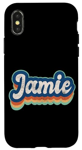 Jamie Vorname Boy Vintage Style 70er 80er Jahre Personalisiert Hülle für iPhone X/XS Jamie Vorname Boy Vintage Style 70er 80er Jahre Personalisiert Hülle für iPhone X/XS von Retro Groovy Name Fathers Day outfit For Men