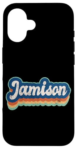 Jamison Vorname Boy Vintage Style 70er 80er Jahre Personalisiert Hülle für iPhone 16 von Retro Groovy Name Fathers Day outfit For Men
