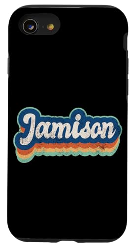Jamison Vorname Boy Vintage Style 70er 80er Jahre Personalisiert Hülle für iPhone SE (2020) / 7 / 8 von Retro Groovy Name Fathers Day outfit For Men