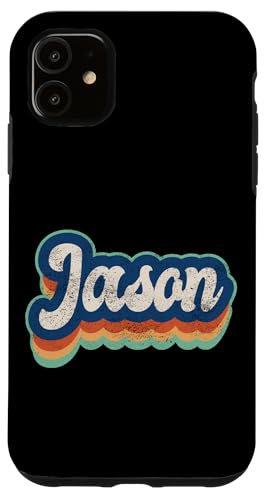 Jason Vorname Boy Vintage Style 70er 80er Jahre Personalisiert Hülle für iPhone 11 Jason Vorname Boy Vintage Style 70er 80er Jahre Personalisiert Hülle für iPhone 11 von Retro Groovy Name Fathers Day outfit For Men