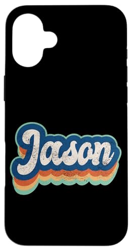 Jason Vorname Boy Vintage Style 70er 80er Jahre Personalisiert Hülle für iPhone 16 Plus Jason Vorname Boy Vintage Style 70er 80er Jahre Personalisiert Hülle für iPhone 16 Plus von Retro Groovy Name Fathers Day outfit For Men