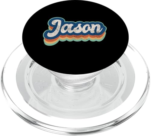 Jason Vorname Boy Vintage Style 70er 80er Jahre Personalisiert PopSockets PopGrip für MagSafe Jason Vorname Boy Vintage Style 70er 80er Jahre Personalisiert PopSockets PopGrip für MagSafe von Retro Groovy Name Fathers Day outfit For Men