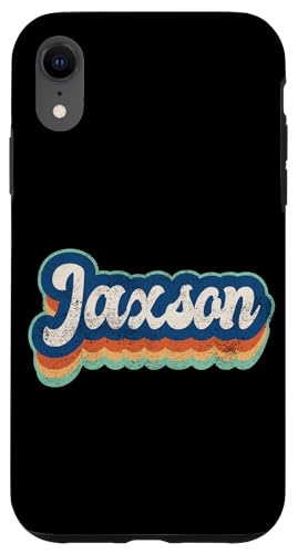Jaxson Vorname Boy Vintage Style 70er 80er Jahre Personalisiert Hülle für iPhone XR Jaxson Vorname Boy Vintage Style 70er 80er Jahre Personalisiert Hülle für iPhone XR von Retro Groovy Name Fathers Day outfit For Men