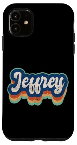Jeffrey Vorname Junge Vintage Stil 70er 80er Jahre Personalisiert Hülle für iPhone 11 Jeffrey Vorname Junge Vintage Stil 70er 80er Jahre Personalisiert Hülle für iPhone 11 von Retro Groovy Name Fathers Day outfit For Men