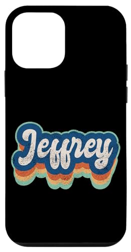 Jeffrey Vorname Junge Vintage Stil 70er 80er Jahre Personalisiert Hülle für iPhone 12 mini von Retro Groovy Name Fathers Day outfit For Men