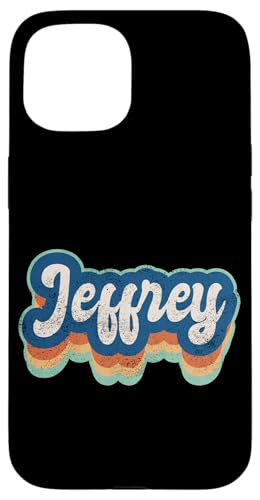 Jeffrey Vorname Junge Vintage Stil 70er 80er Jahre Personalisiert Hülle für iPhone 15 Jeffrey Vorname Junge Vintage Stil 70er 80er Jahre Personalisiert Hülle für iPhone 15 von Retro Groovy Name Fathers Day outfit For Men