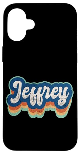 Jeffrey Vorname Junge Vintage Stil 70er 80er Jahre Personalisiert Hülle für iPhone 16 Plus Jeffrey Vorname Junge Vintage Stil 70er 80er Jahre Personalisiert Hülle für iPhone 16 Plus von Retro Groovy Name Fathers Day outfit For Men