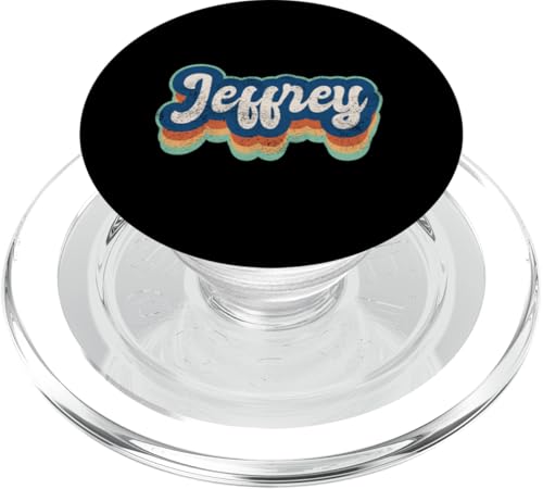 Jeffrey Vorname Junge Vintage Stil 70er 80er Jahre Personalisiert PopSockets PopGrip für MagSafe Jeffrey Vorname Junge Vintage Stil 70er 80er Jahre Personalisiert PopSockets PopGrip für MagSafe von Retro Groovy Name Fathers Day outfit For Men