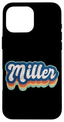 Miller Vorname Boy Vintage Style 70er 80er Jahre Personalisiert Hülle für iPhone 16 Pro Max Miller Vorname Boy Vintage Style 70er 80er Jahre Personalisiert Hülle für iPhone 16 Pro Max von Retro Groovy Name Fathers Day outfit For Men