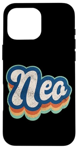 Neo Vorname Boy Vintage Style 70er 80er Jahre Personalisiert Hülle für iPhone 16 Pro Max Neo Vorname Boy Vintage Style 70er 80er Jahre Personalisiert Hülle für iPhone 16 Pro Max von Retro Groovy Name Fathers Day outfit For Men
