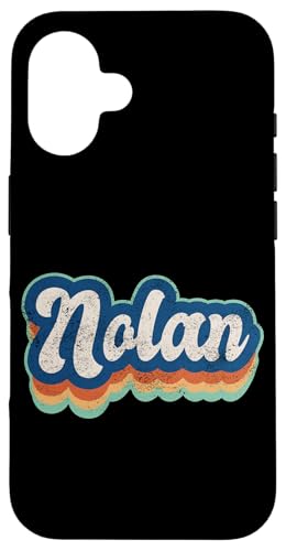 Nolan Vorname Boy Vintage Style 70er 80er Jahre Personalisiert Hülle für iPhone 16 Nolan Vorname Boy Vintage Style 70er 80er Jahre Personalisiert Hülle für iPhone 16 von Retro Groovy Name Fathers Day outfit For Men