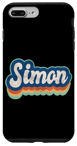 Simon Vorname Boy Vintage Style 70er 80er Jahre Personalisiert Hülle für iPhone 7 Plus/8 Plus Simon Vorname Boy Vintage Style 70er 80er Jahre Personalisiert Hülle für iPhone 7 Plus/8 Plus von Retro Groovy Name Fathers Day outfit For Men