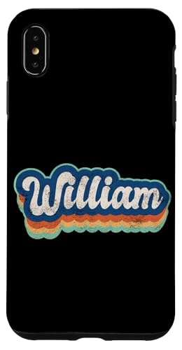 William Vorname Boy Vintage Style 70er 80er Jahre Personalisiert Hülle für iPhone XS Max von Retro Groovy Name Fathers Day outfit For Men