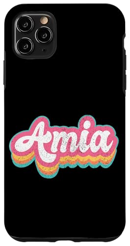 Amia Vorname Mädchen Vintage 70er 80er Jahre Personalisiert Hülle für iPhone 11 Pro Max Amia Vorname Mädchen Vintage 70er 80er Jahre Personalisiert Hülle für iPhone 11 Pro Max von Retro Groovy Name Mothers Day outfit For Women