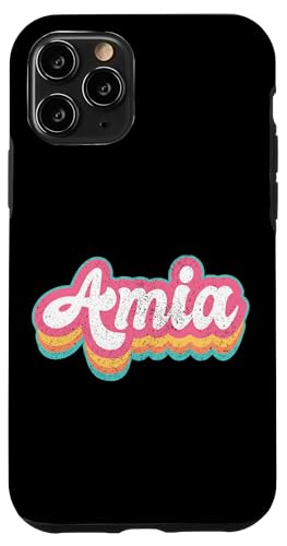 Amia Vorname Mädchen Vintage 70er 80er Jahre Personalisiert Hülle für iPhone 11 Pro Amia Vorname Mädchen Vintage 70er 80er Jahre Personalisiert Hülle für iPhone 11 Pro von Retro Groovy Name Mothers Day outfit For Women