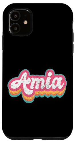 Amia Vorname Mädchen Vintage 70er 80er Jahre Personalisiert Hülle für iPhone 11 Amia Vorname Mädchen Vintage 70er 80er Jahre Personalisiert Hülle für iPhone 11 von Retro Groovy Name Mothers Day outfit For Women