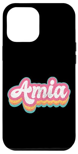 Amia Vorname Mädchen Vintage 70er 80er Jahre Personalisiert Hülle für iPhone 12 Pro Max Amia Vorname Mädchen Vintage 70er 80er Jahre Personalisiert Hülle für iPhone 12 Pro Max von Retro Groovy Name Mothers Day outfit For Women
